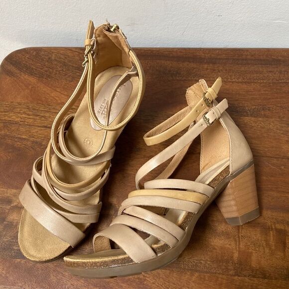 bussola La Jolla Strappy Sandal Heels Leather Size 38EU - Picture 1 of 11